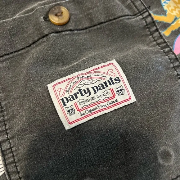 Party Pants Men’s Swim Trunks Novelty Print Board Shorts Beach Tropical Y2K - Picture 7 of 11